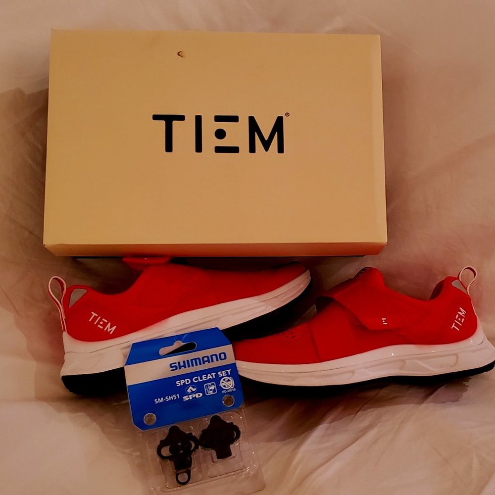 TIEM Slipstream Cycling Shoes Red Cycle Sneaker